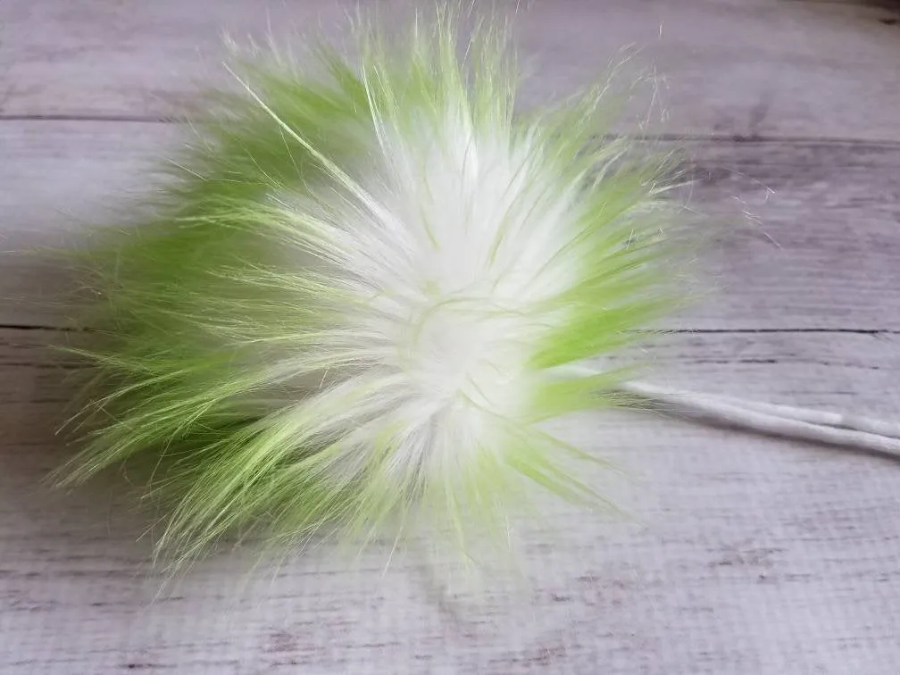 Lime Faux Fur Pom Pom