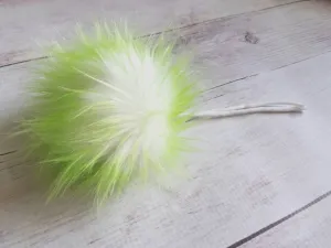 Lime Faux Fur Pom Pom