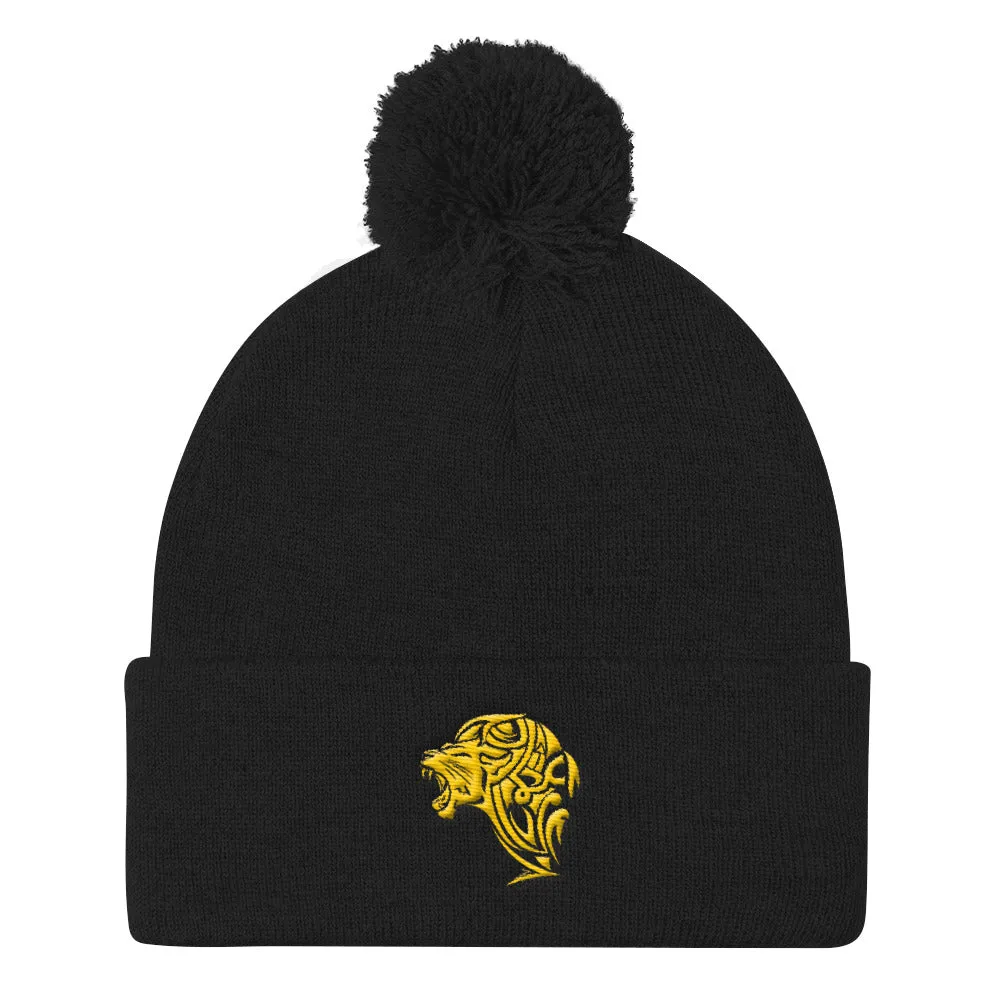 Lion Pom Pom Knit Cap