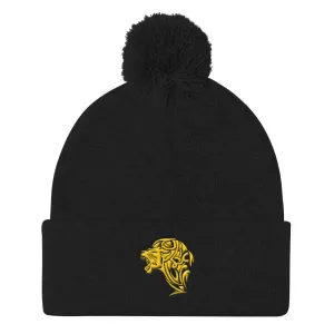 Lion Pom Pom Knit Cap