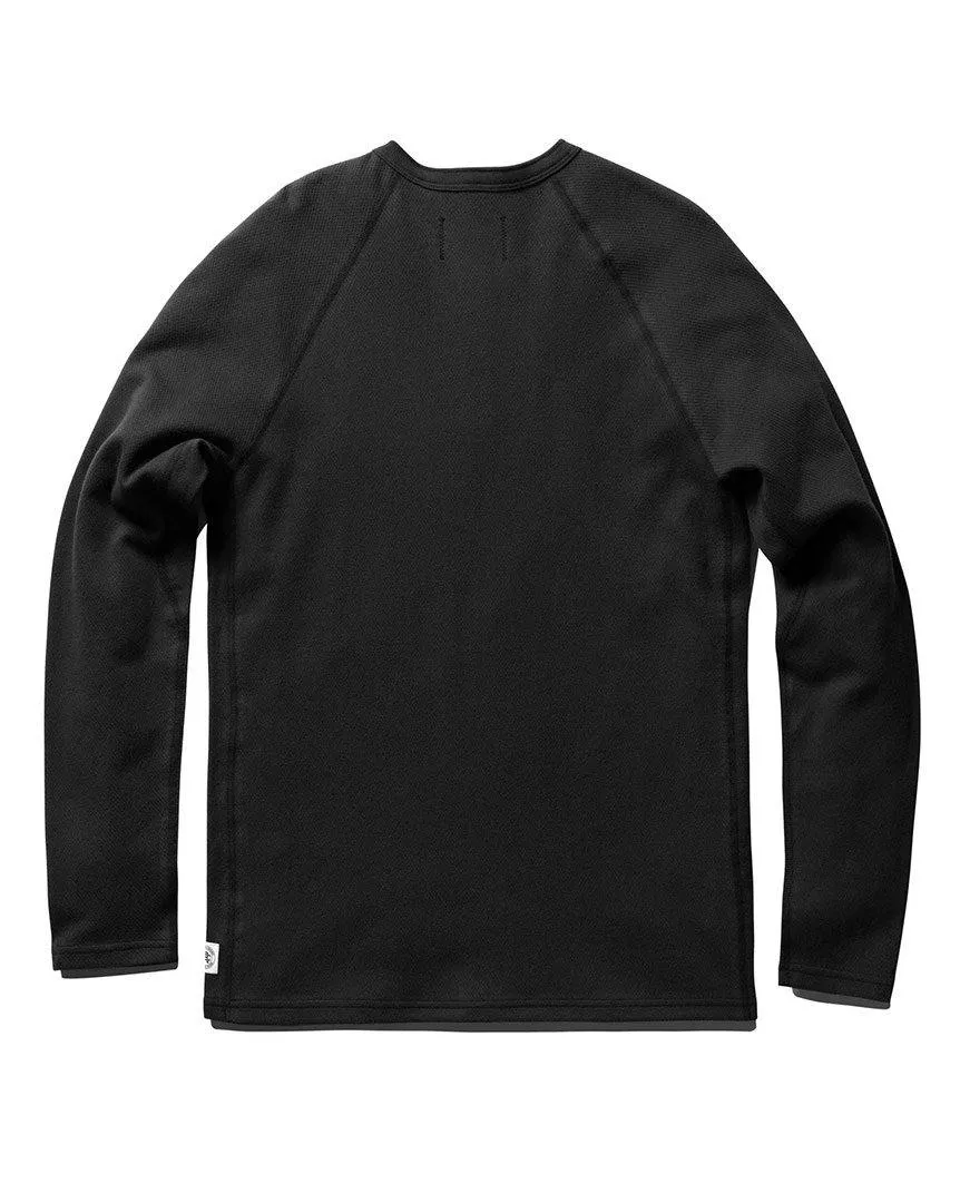 Long Sleeve Henley Ringspun Jersey Black