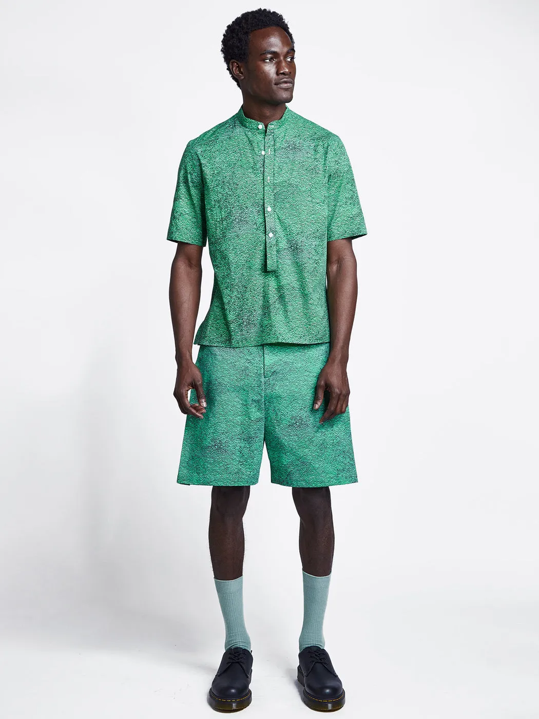 Loop Placket Shirt Print