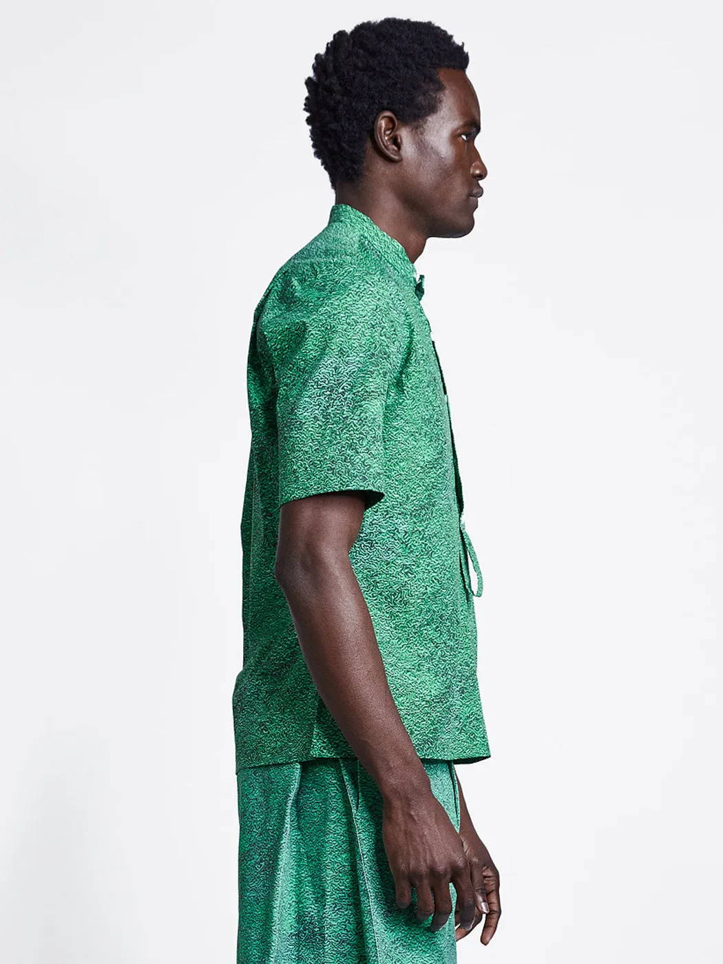 Loop Placket Shirt Print
