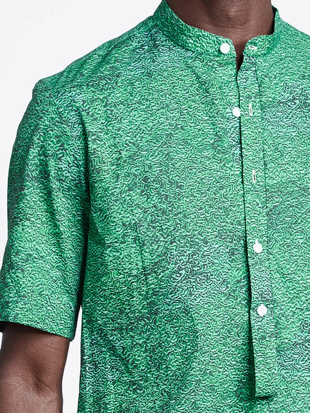Loop Placket Shirt Print