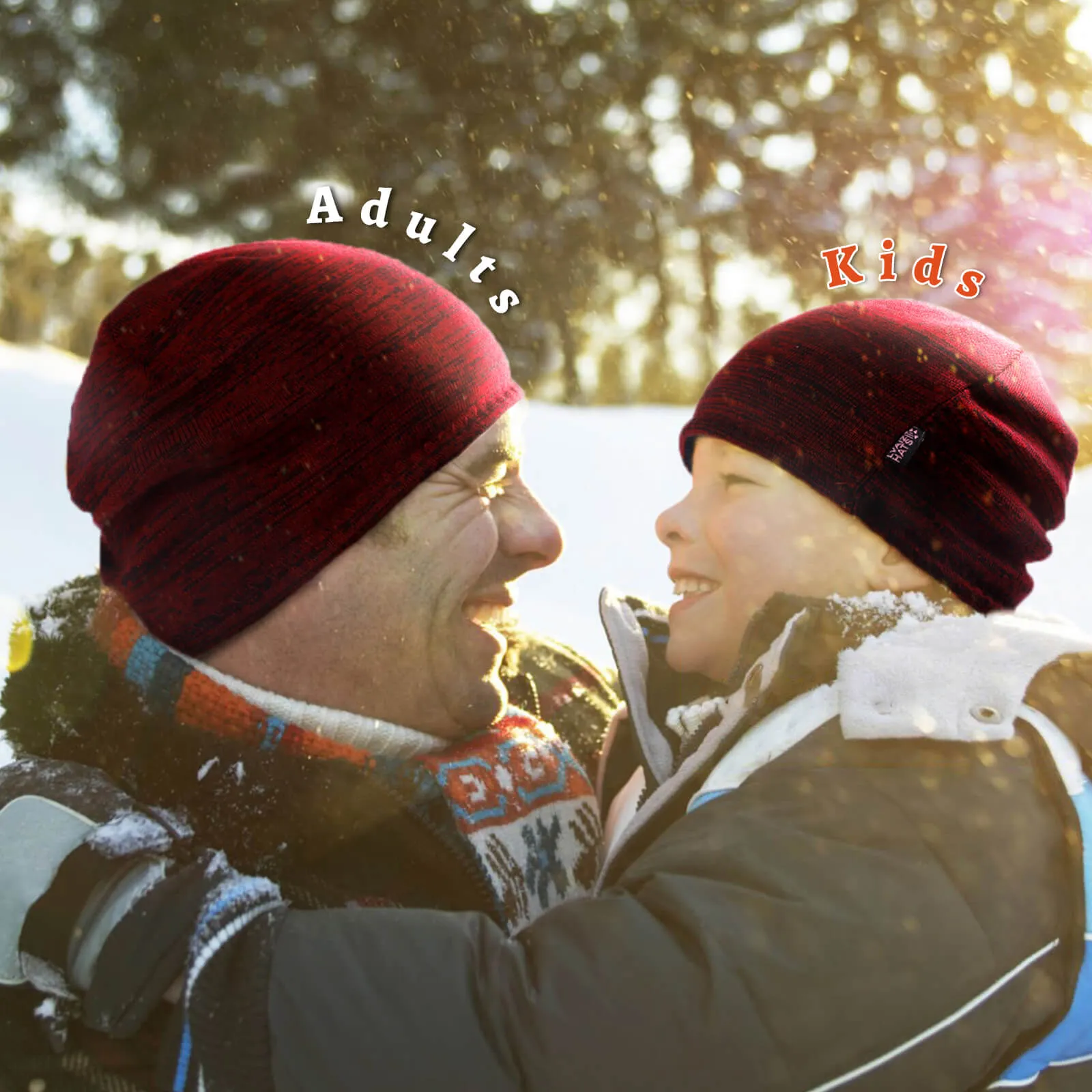 Lvaiz Winter Fleece Lined Knitted Beanie Hats