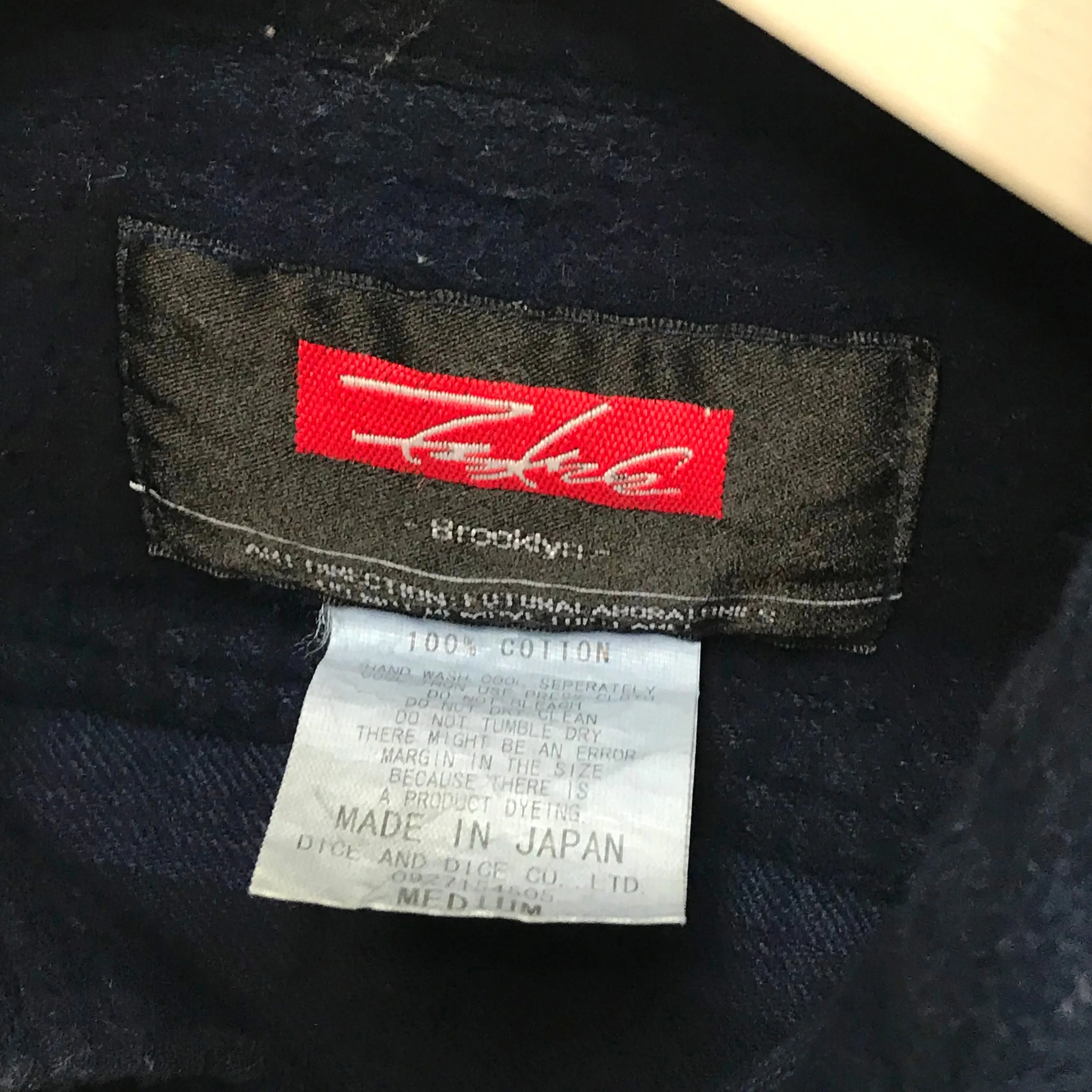 [M] Futura Laboratories Overdye Flannel Check Shirt Indigo