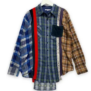 [M] Needles Rebuild 7 Cut Oversized Flannel Shirt