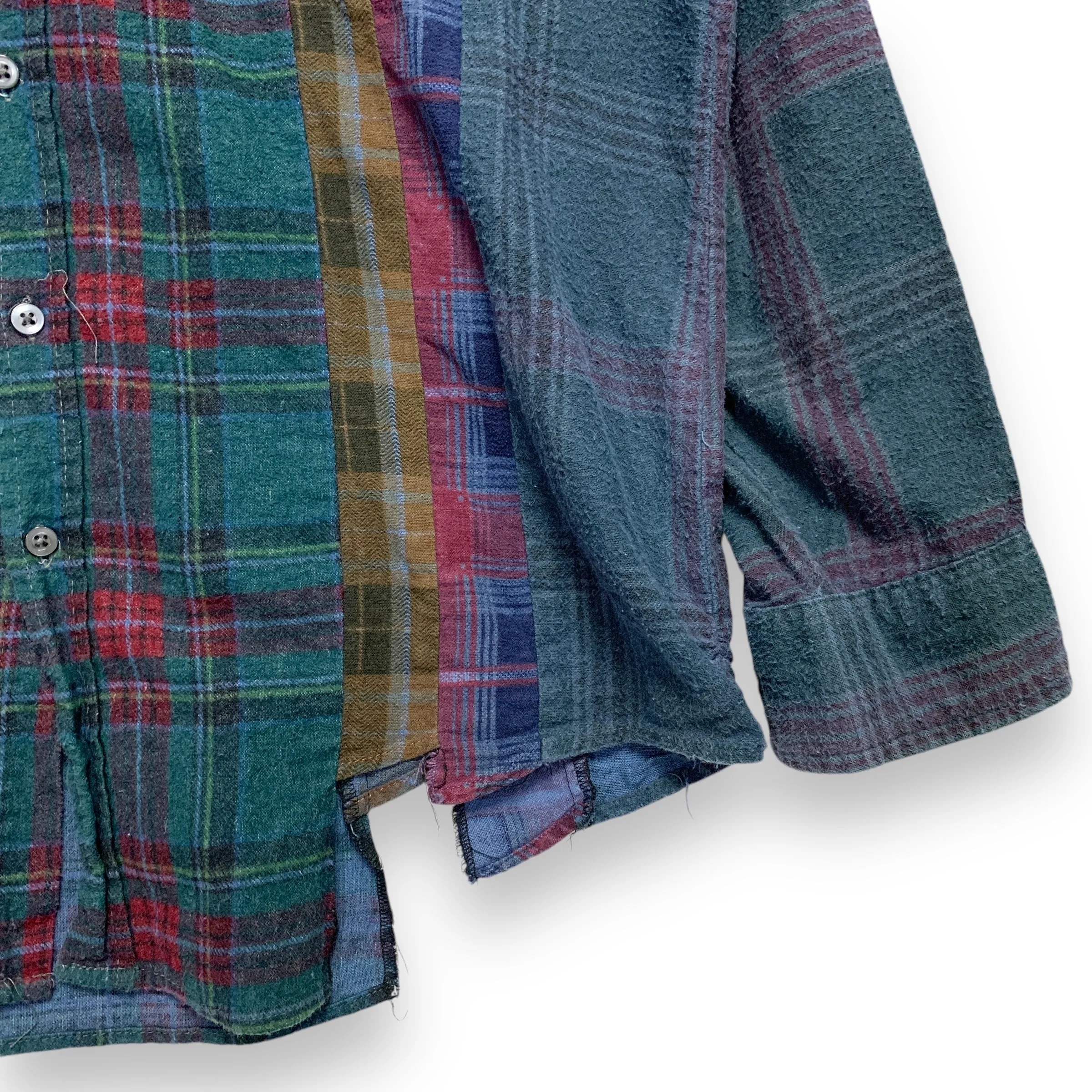 [M] Needles Rebuild 7 Cut Oversized Flannel Shirt
