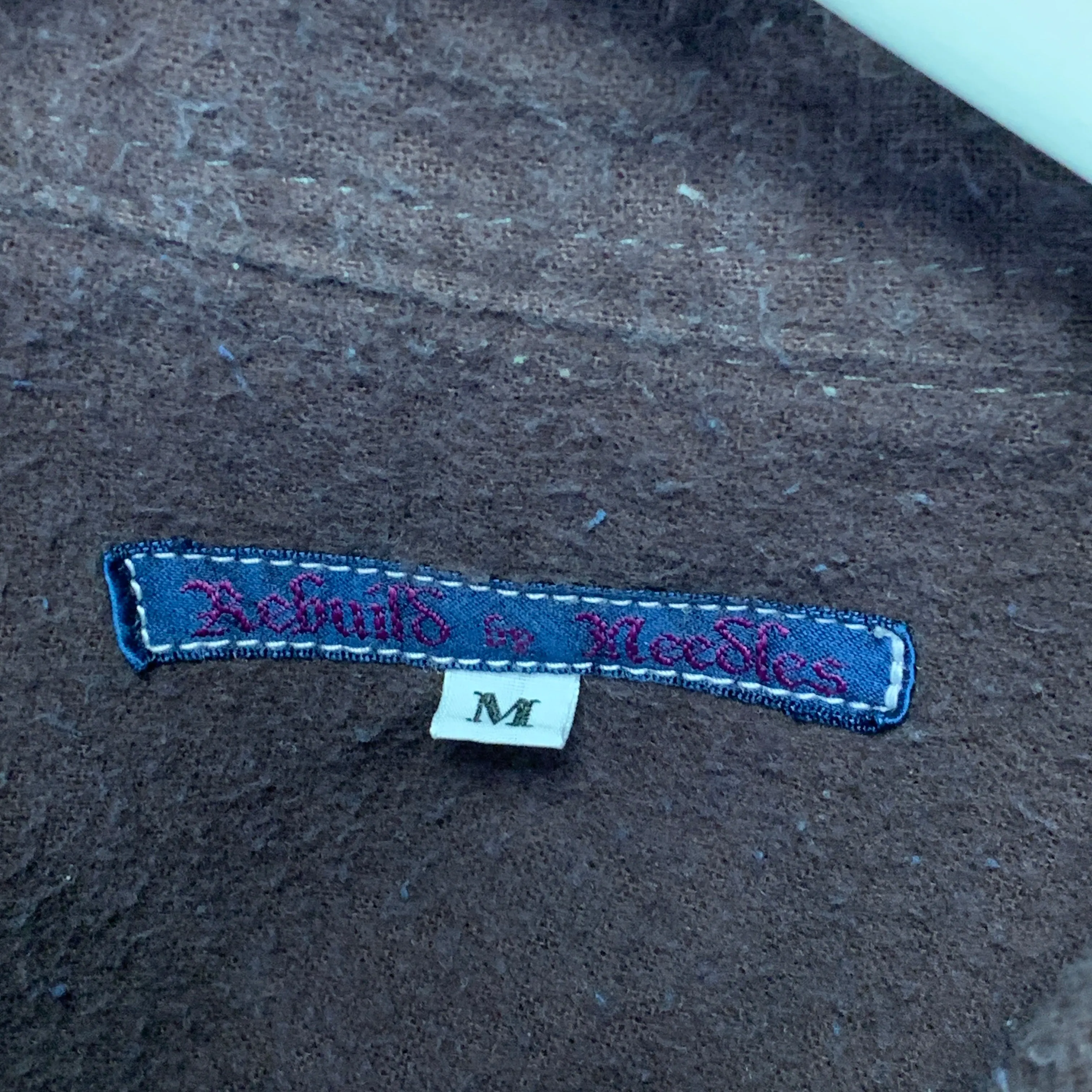 [M] Needles Rebuild 7 Cut Oversized Flannel Shirt