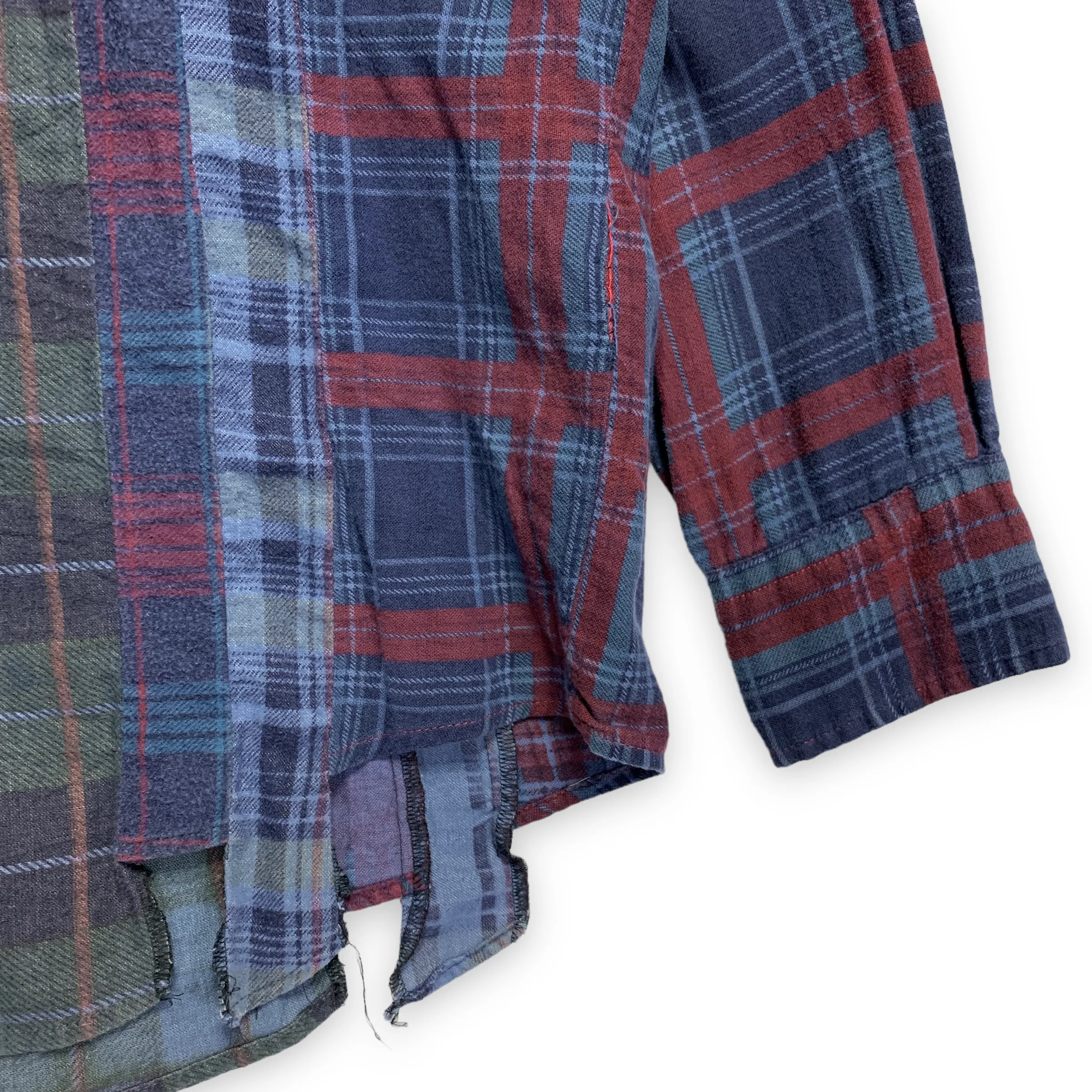 [M] Needles Rebuild 7 Cut Oversized Flannel Shirt