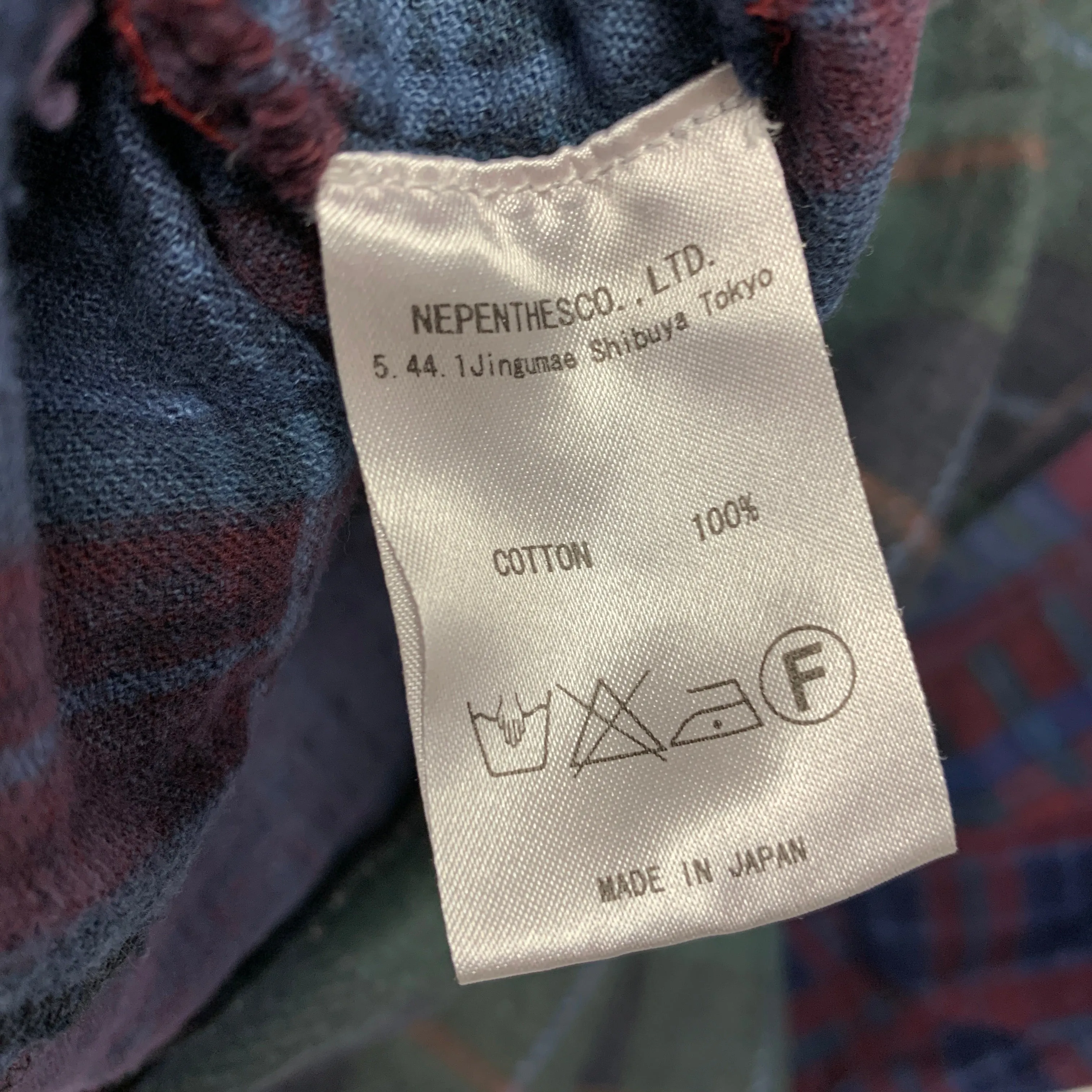 [M] Needles Rebuild 7 Cut Oversized Flannel Shirt