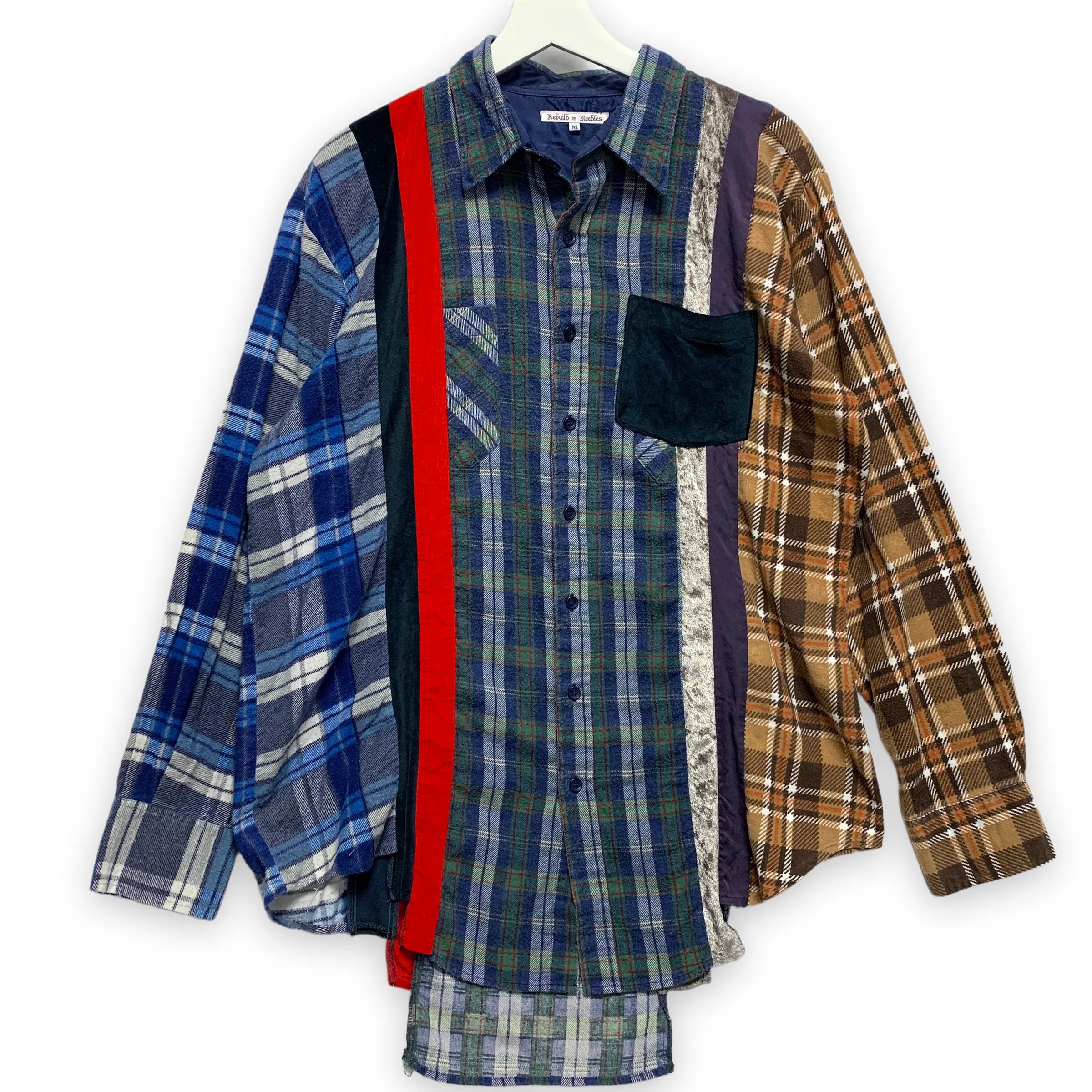 [M] Needles Rebuild 7 Cut Oversized Flannel Shirt