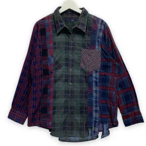 [M] Needles Rebuild 7 Cut Oversized Flannel Shirt