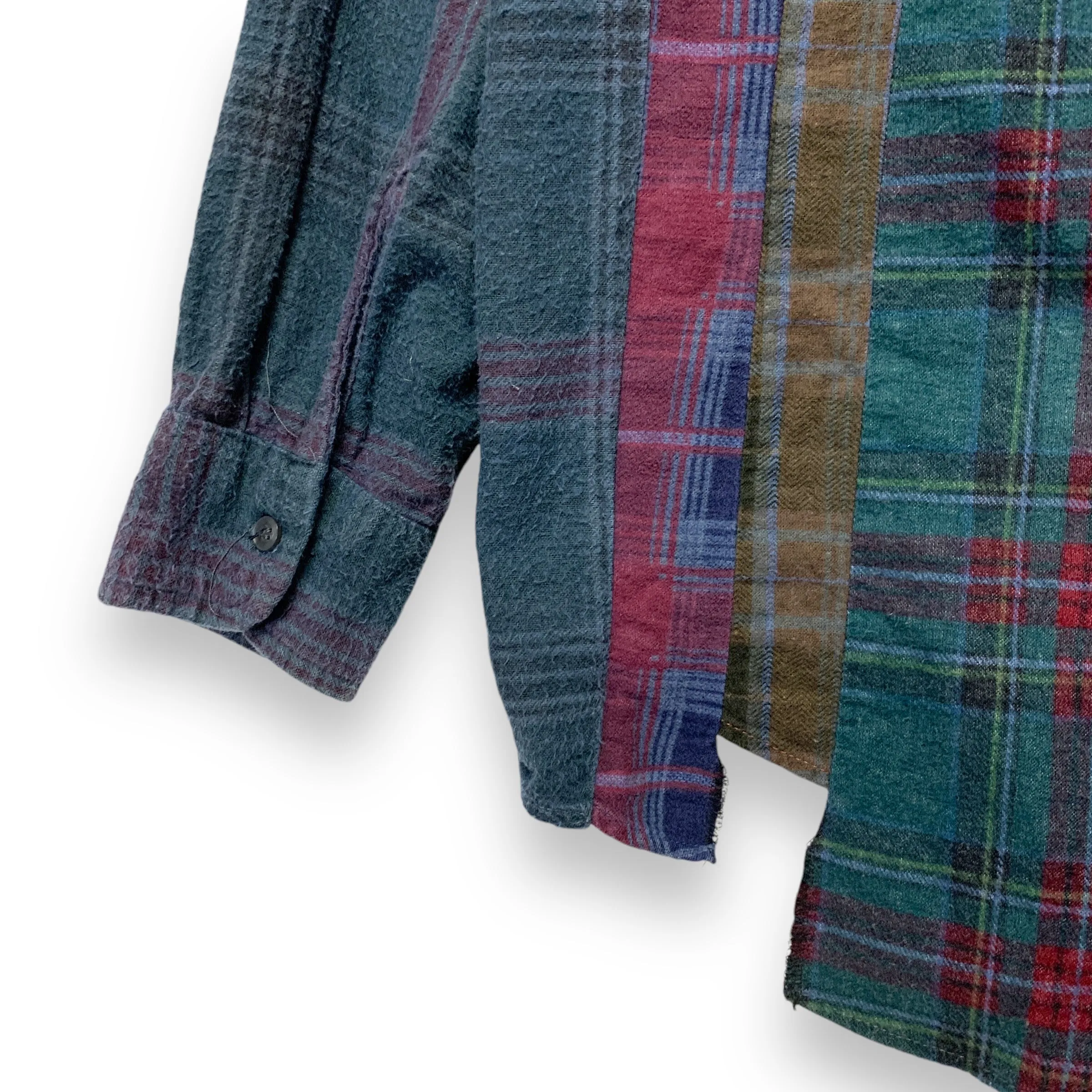 [M] Needles Rebuild 7 Cut Oversized Flannel Shirt