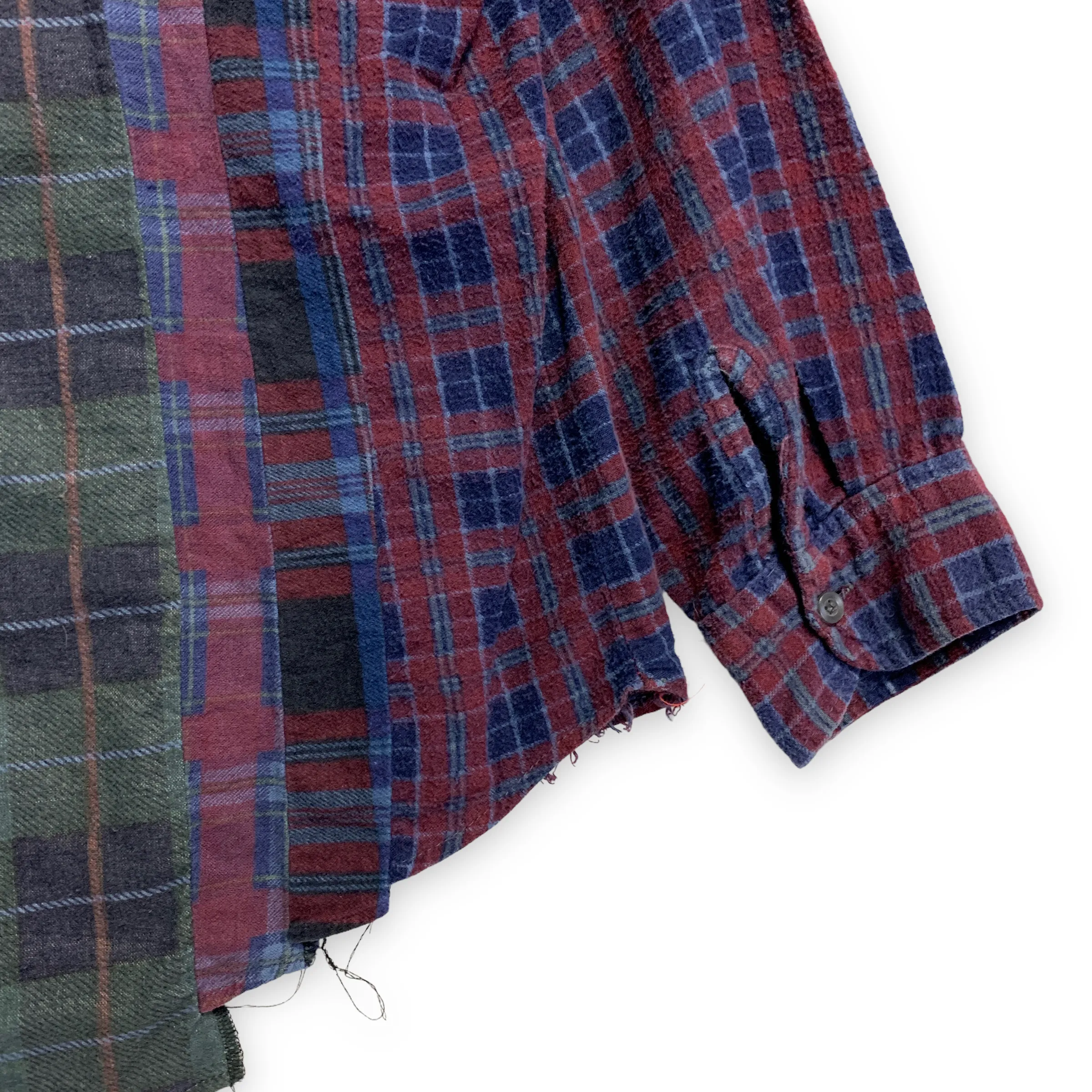 [M] Needles Rebuild 7 Cut Oversized Flannel Shirt