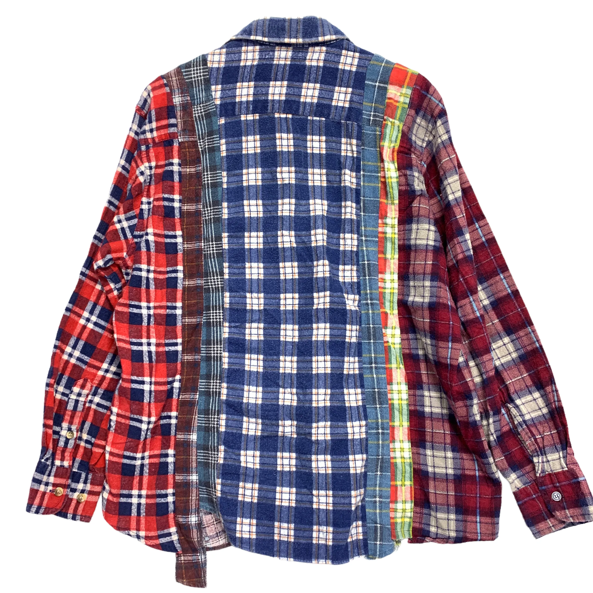 [M] Needles Rebuild Wide 7 Cut Flannel Shirt