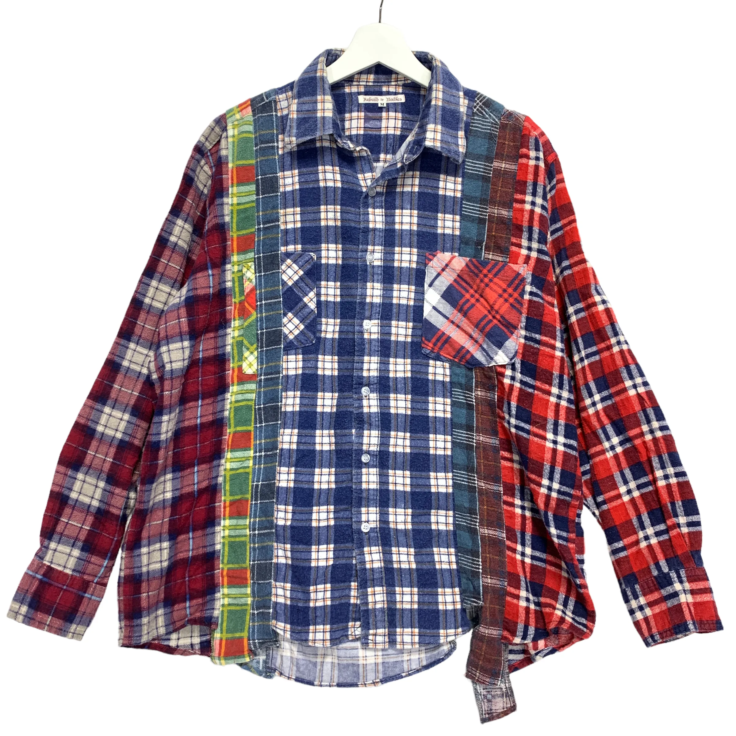 [M] Needles Rebuild Wide 7 Cut Flannel Shirt