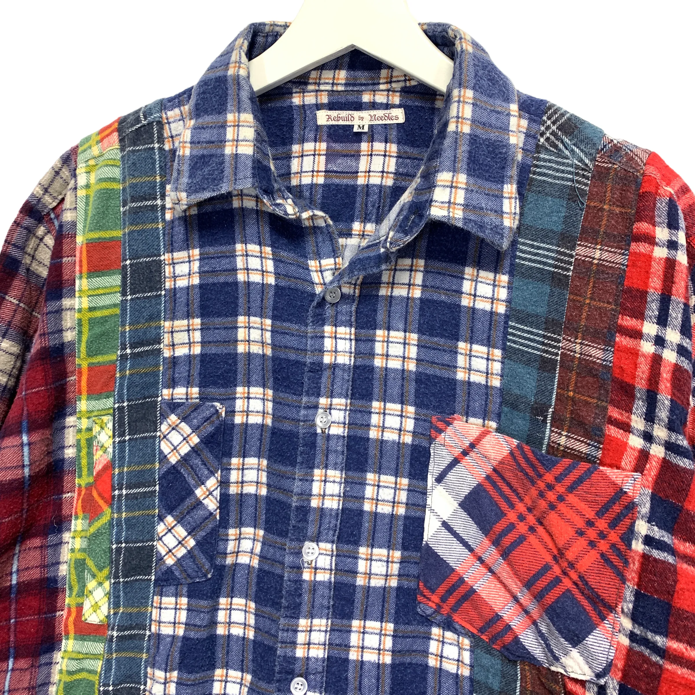 [M] Needles Rebuild Wide 7 Cut Flannel Shirt