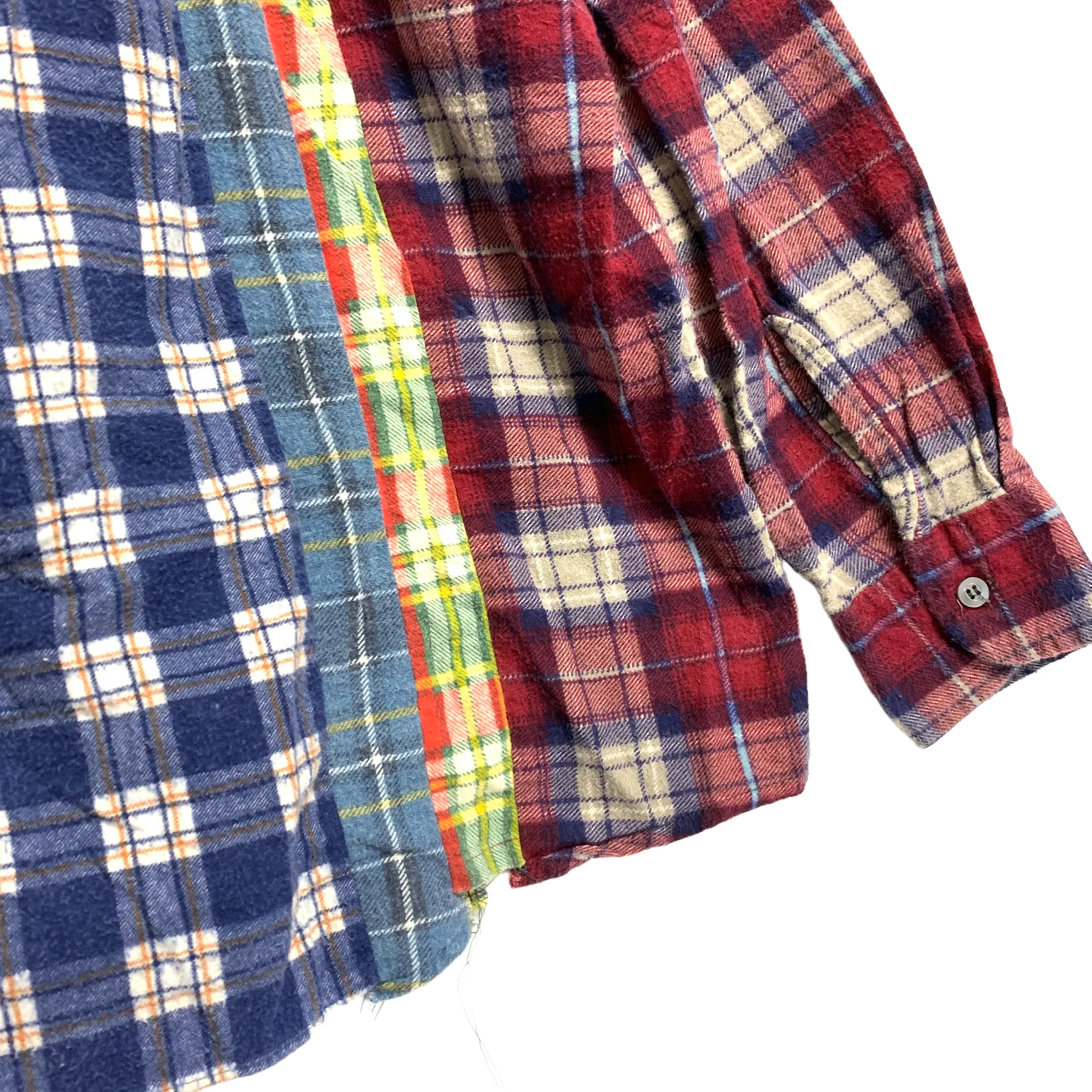 [M] Needles Rebuild Wide 7 Cut Flannel Shirt