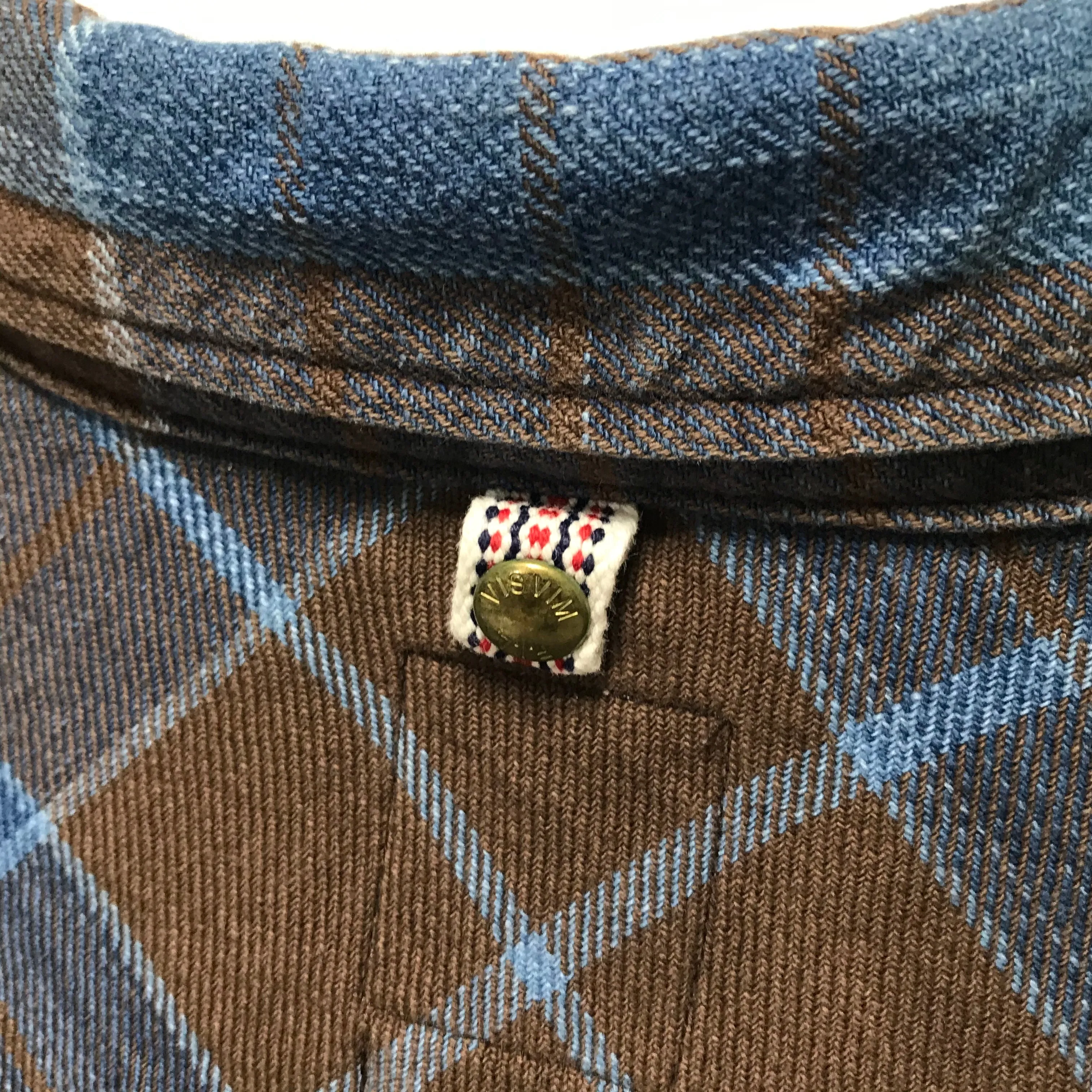 [M] Visvim 15AW Black Elk Flannel Indigo Check