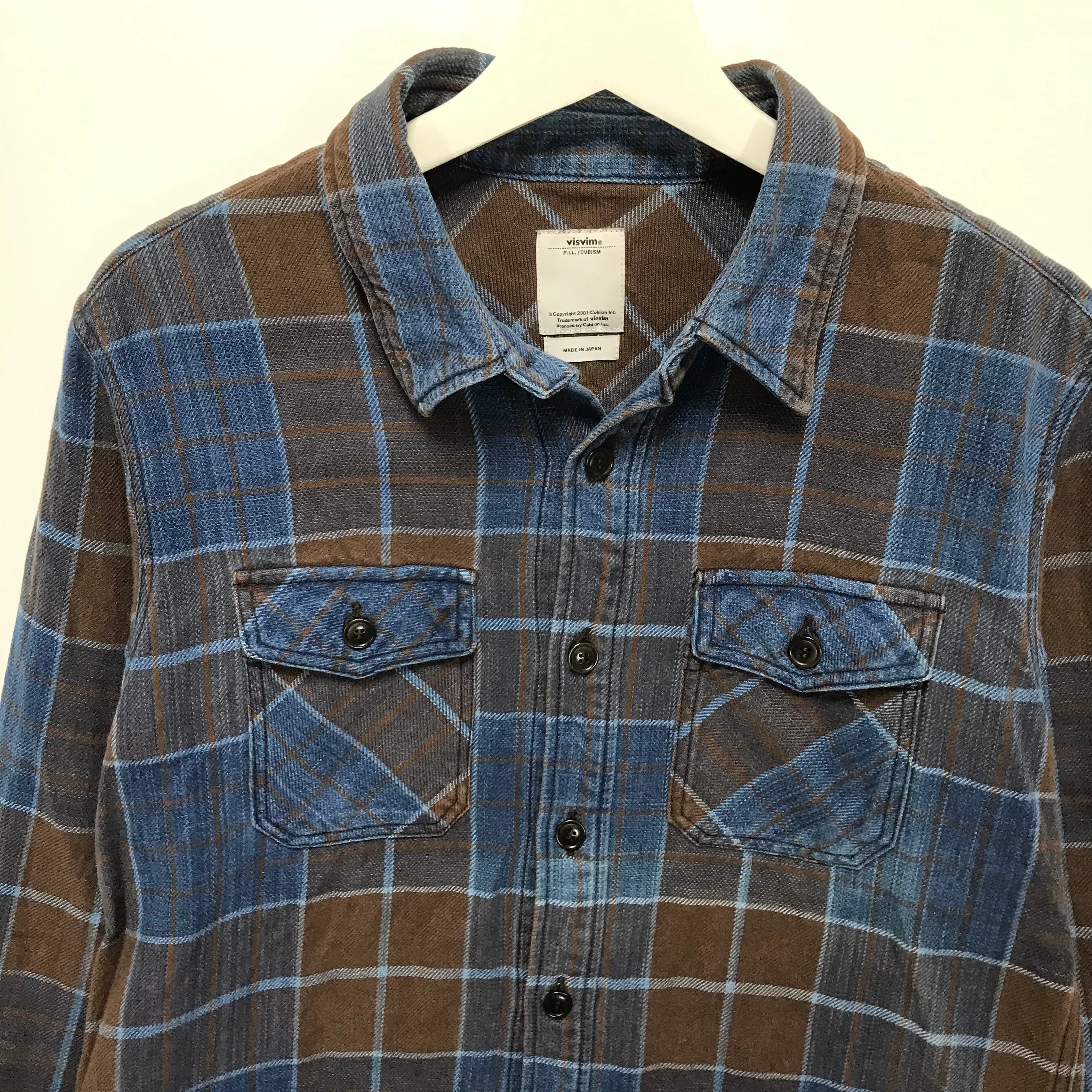 [M] Visvim 15AW Black Elk Flannel Indigo Check