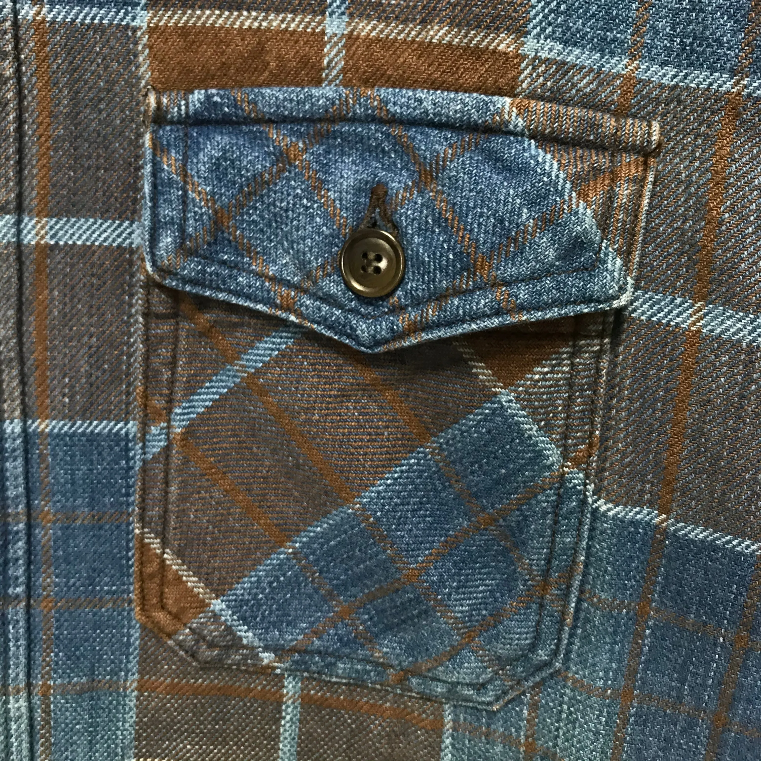 [M] Visvim 15AW Black Elk Flannel Indigo Check