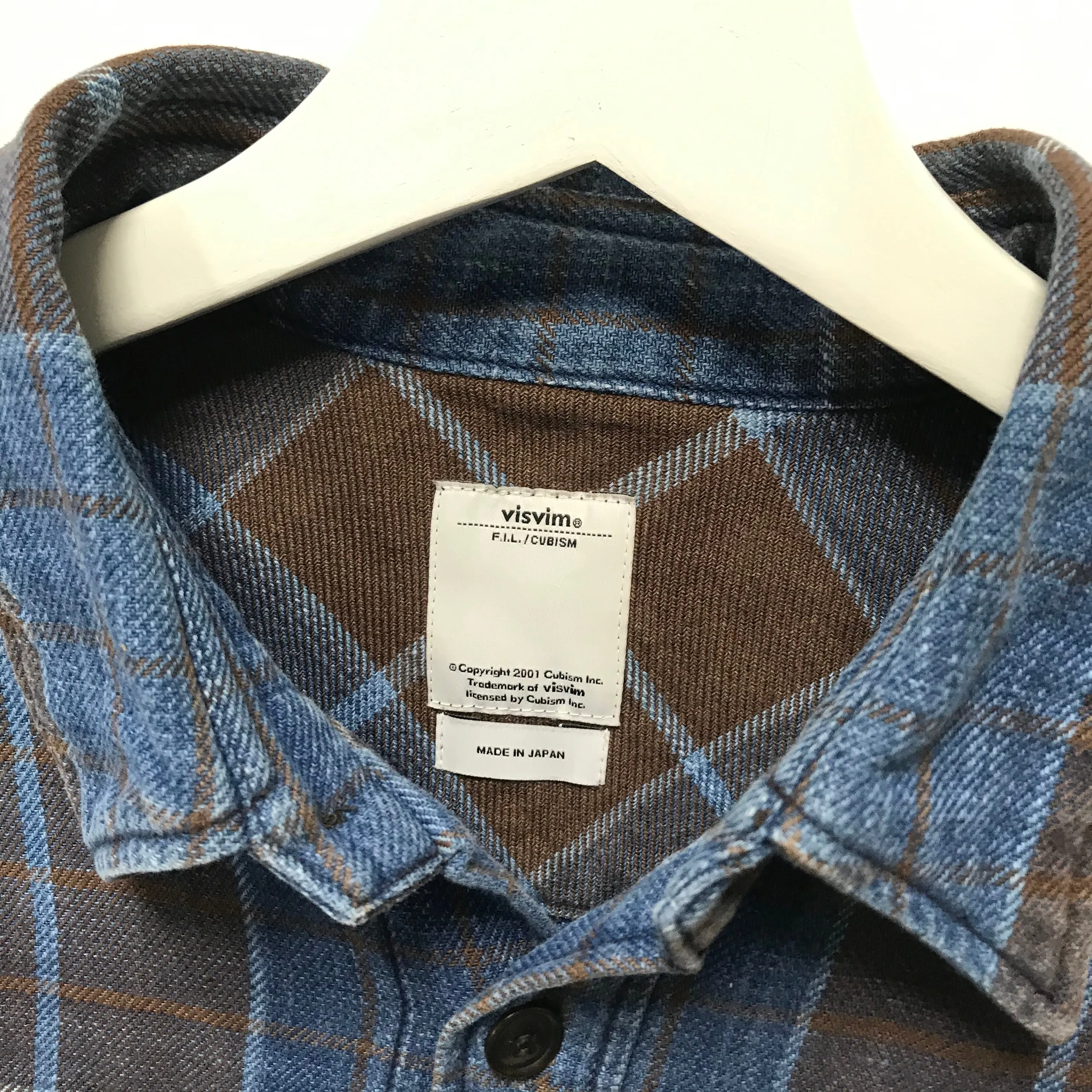 [M] Visvim 15AW Black Elk Flannel Indigo Check