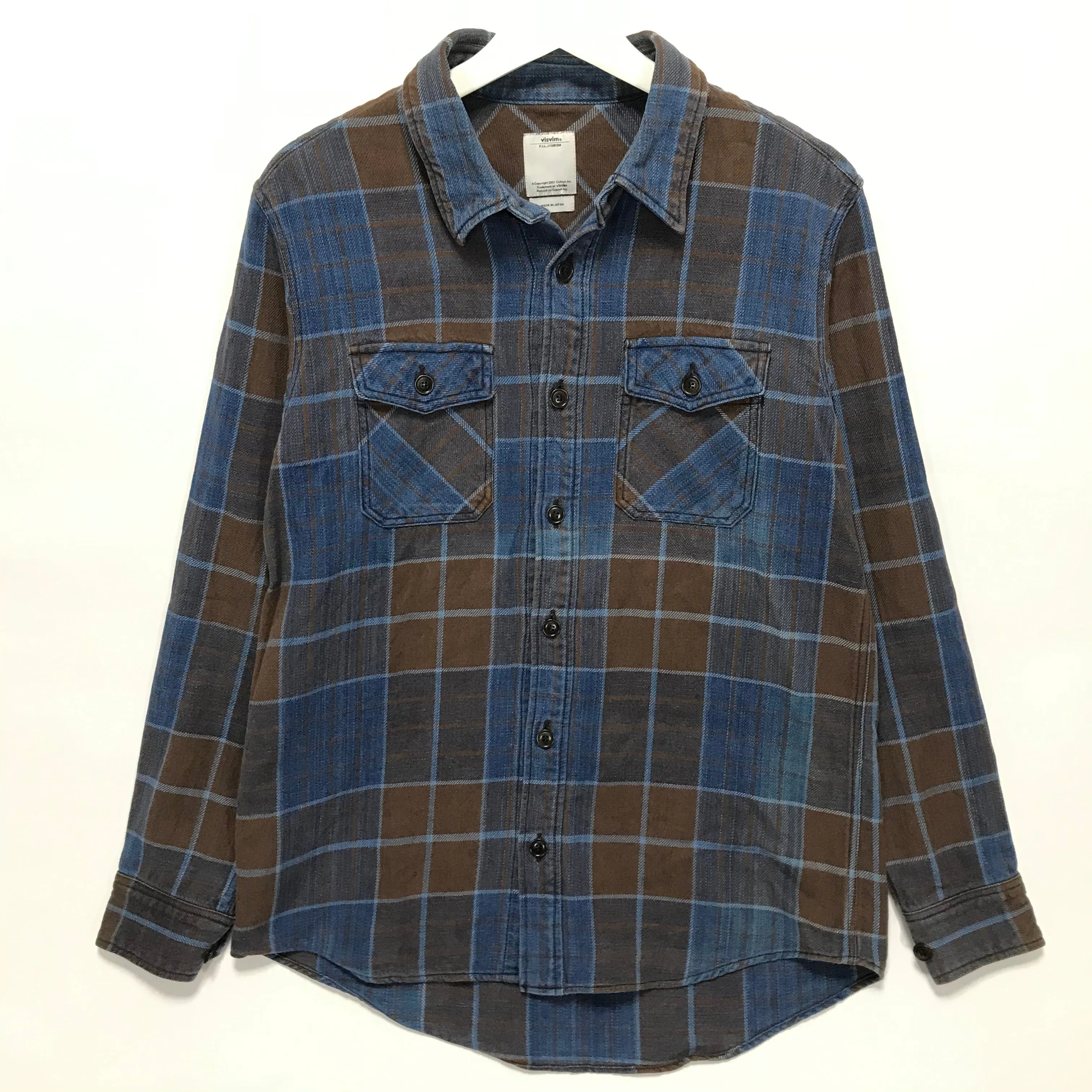 [M] Visvim 15AW Black Elk Flannel Indigo Check