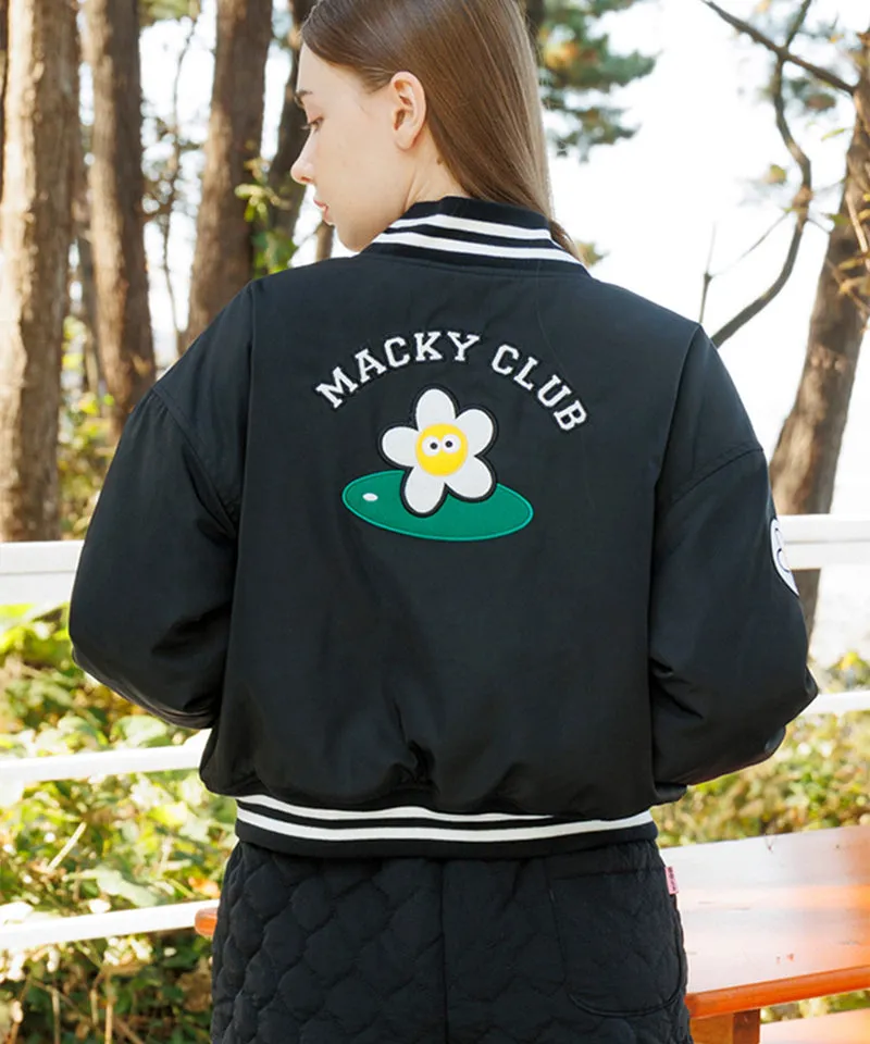 MACKY Golf: Signature Quilting Varsity - Black