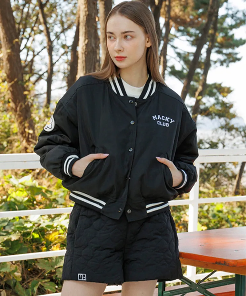 MACKY Golf: Signature Quilting Varsity - Black