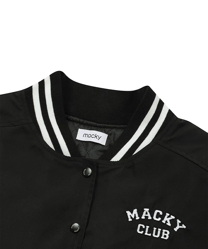 MACKY Golf: Signature Quilting Varsity - Black