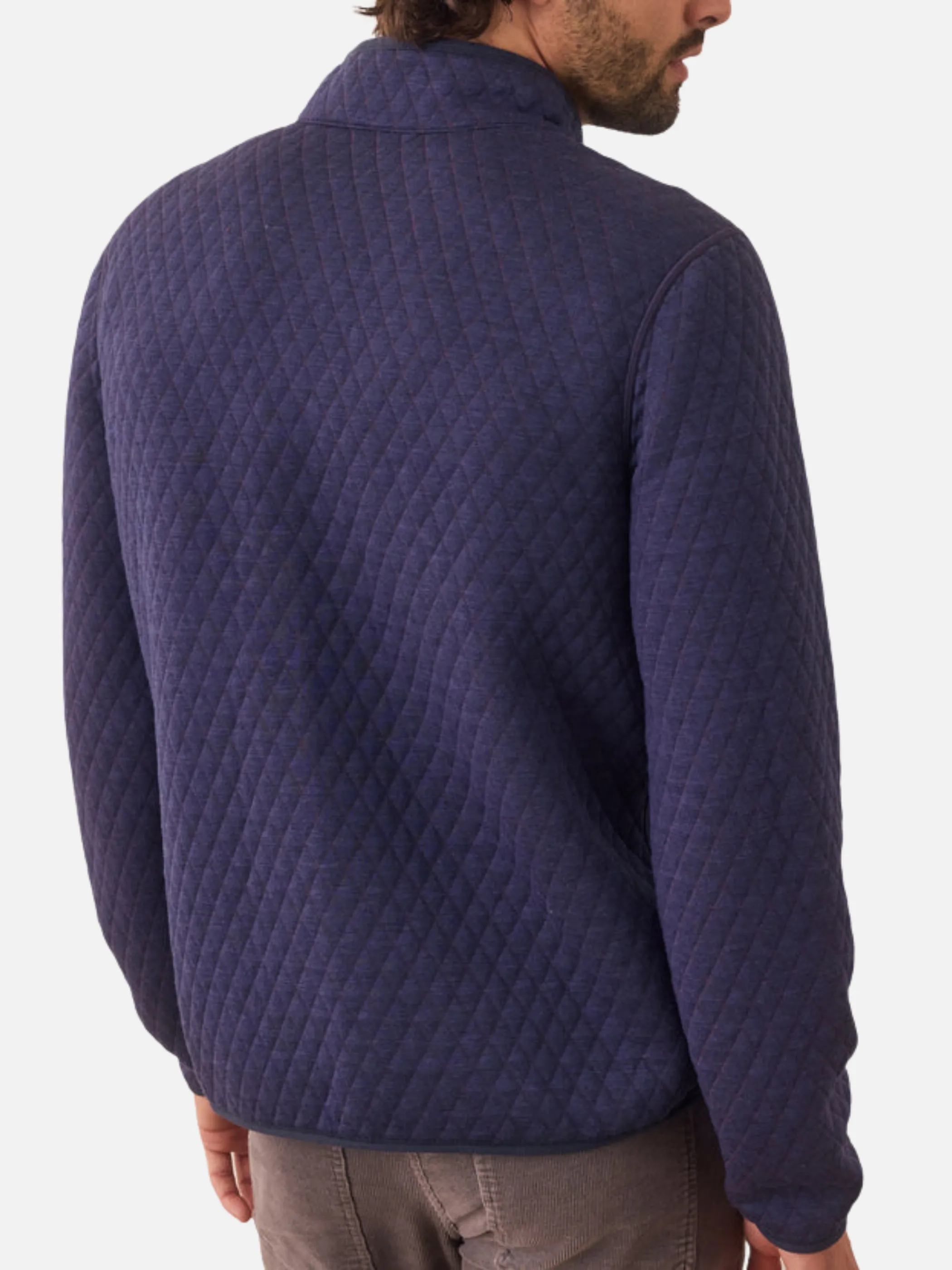 Marine Layer Corbet Reversible Pullover - Burgundy/Navy