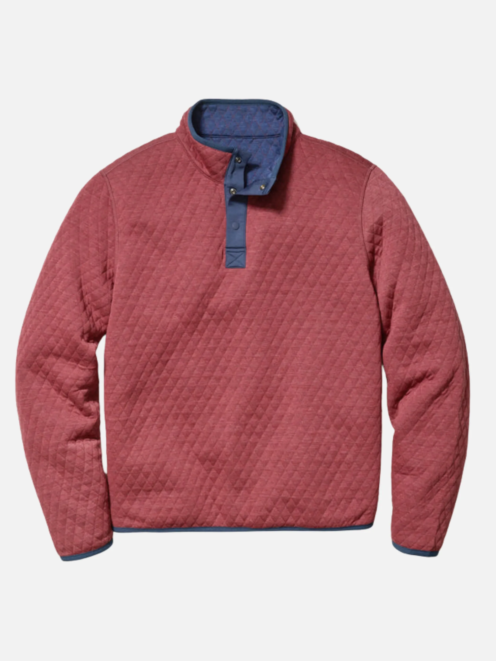 Marine Layer Corbet Reversible Pullover - Burgundy/Navy