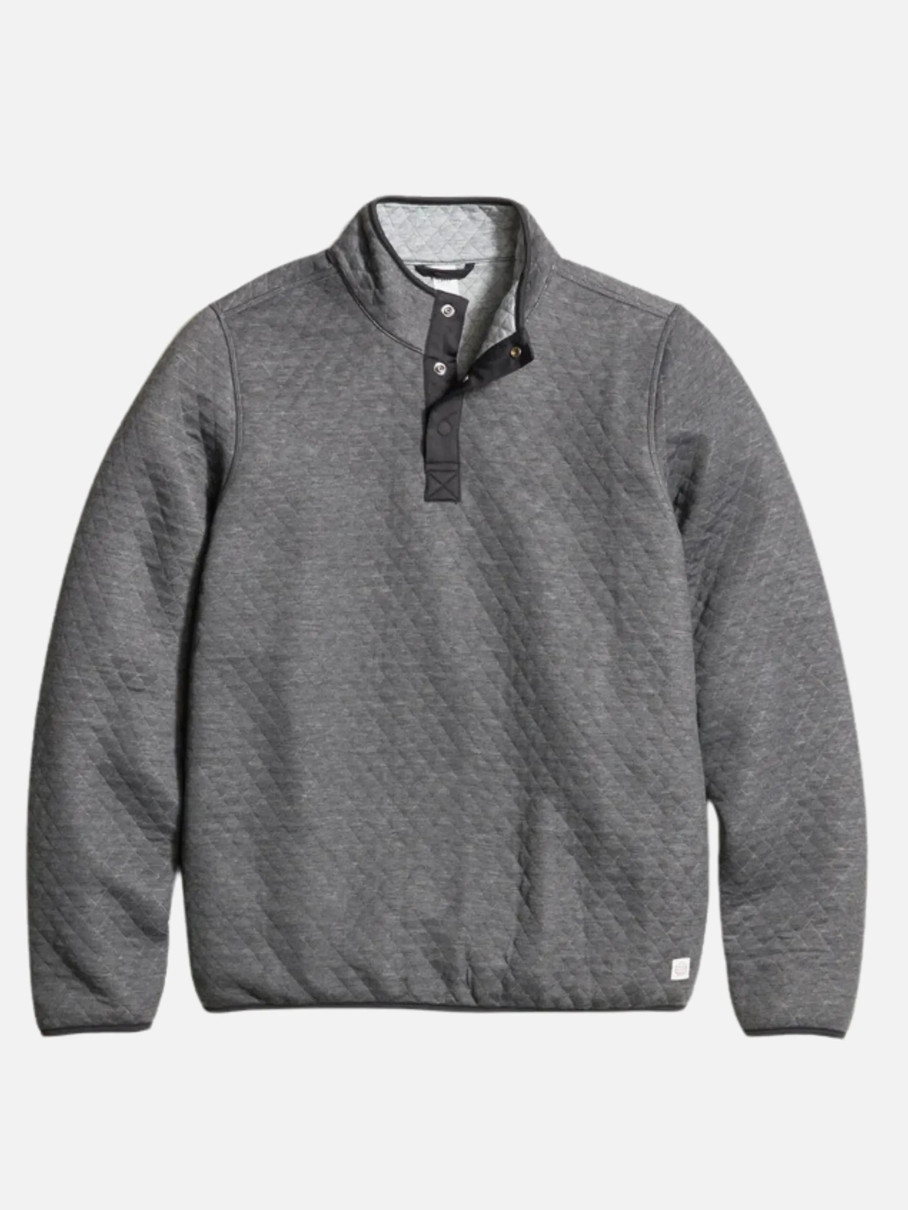 Marine Layer Corbet Reversible Pullover - Charcoal/Mid Heather Gray