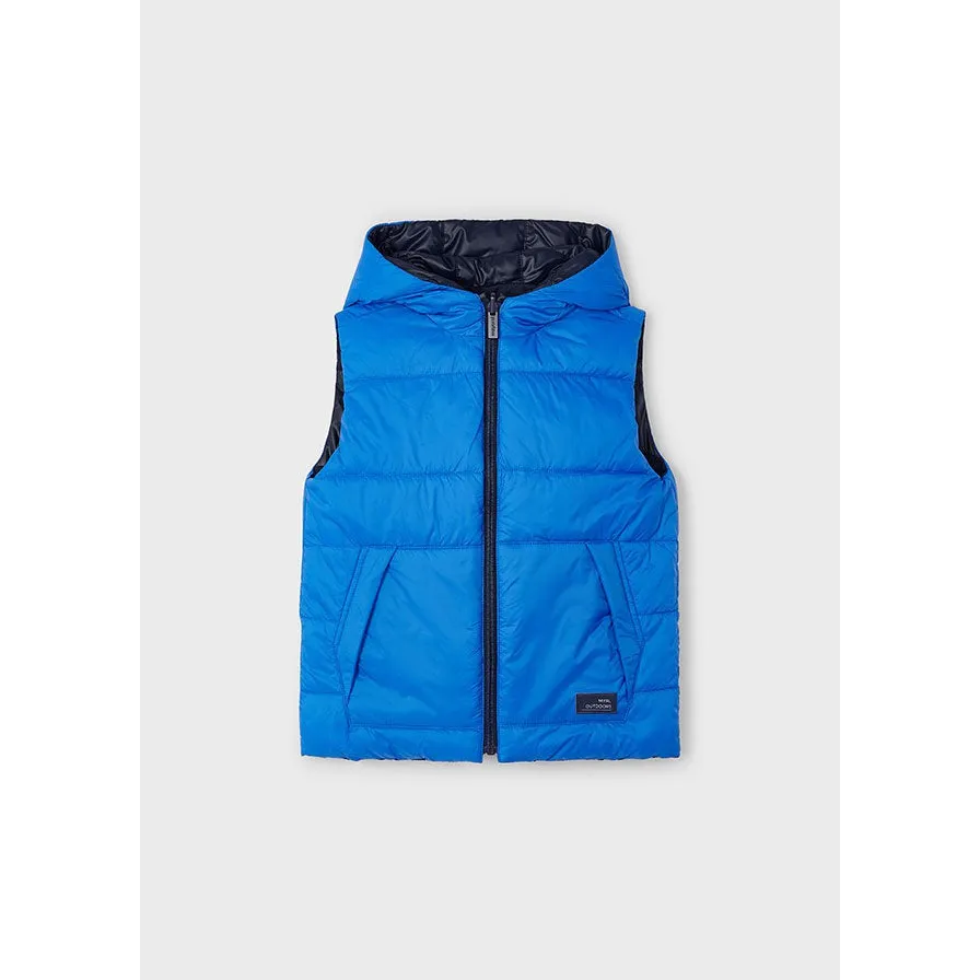 Mayoral Dark Cerulean Reversibale Quilted Vest