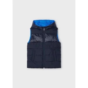 Mayoral Dark Cerulean Reversibale Quilted Vest