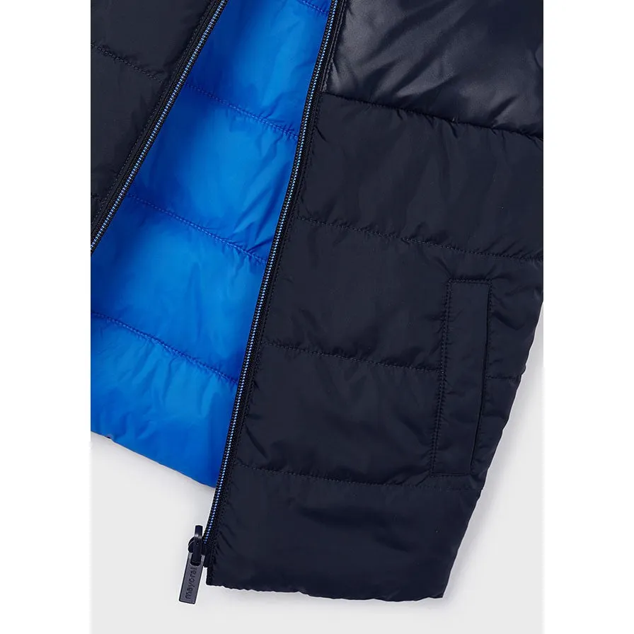 Mayoral Dark Cerulean Reversibale Quilted Vest