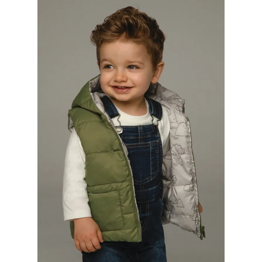 Mayoral Forest Green Reversible Quilted Vest