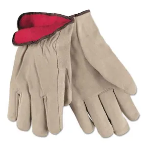 MCR Safety Drivers Gloves, Premium Grade Cowhide, Medium, Jersey Lining, 3150M