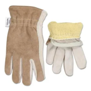 MCR Safety Split Leather Back Drivers Gloves, X-Large, Brown/Tan, 3204KXL