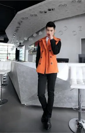 Men's Double Breasted Button Up In 2 Colors