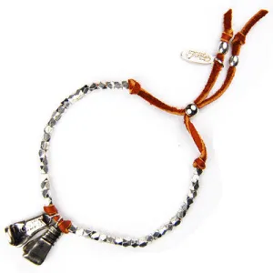 Mens Lava Bead and Dalmatian Semi Precious Stone Ball with Donut Ring Spacer