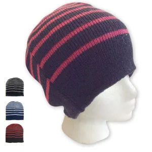 Men's Striped Knit Hats, Assorted
