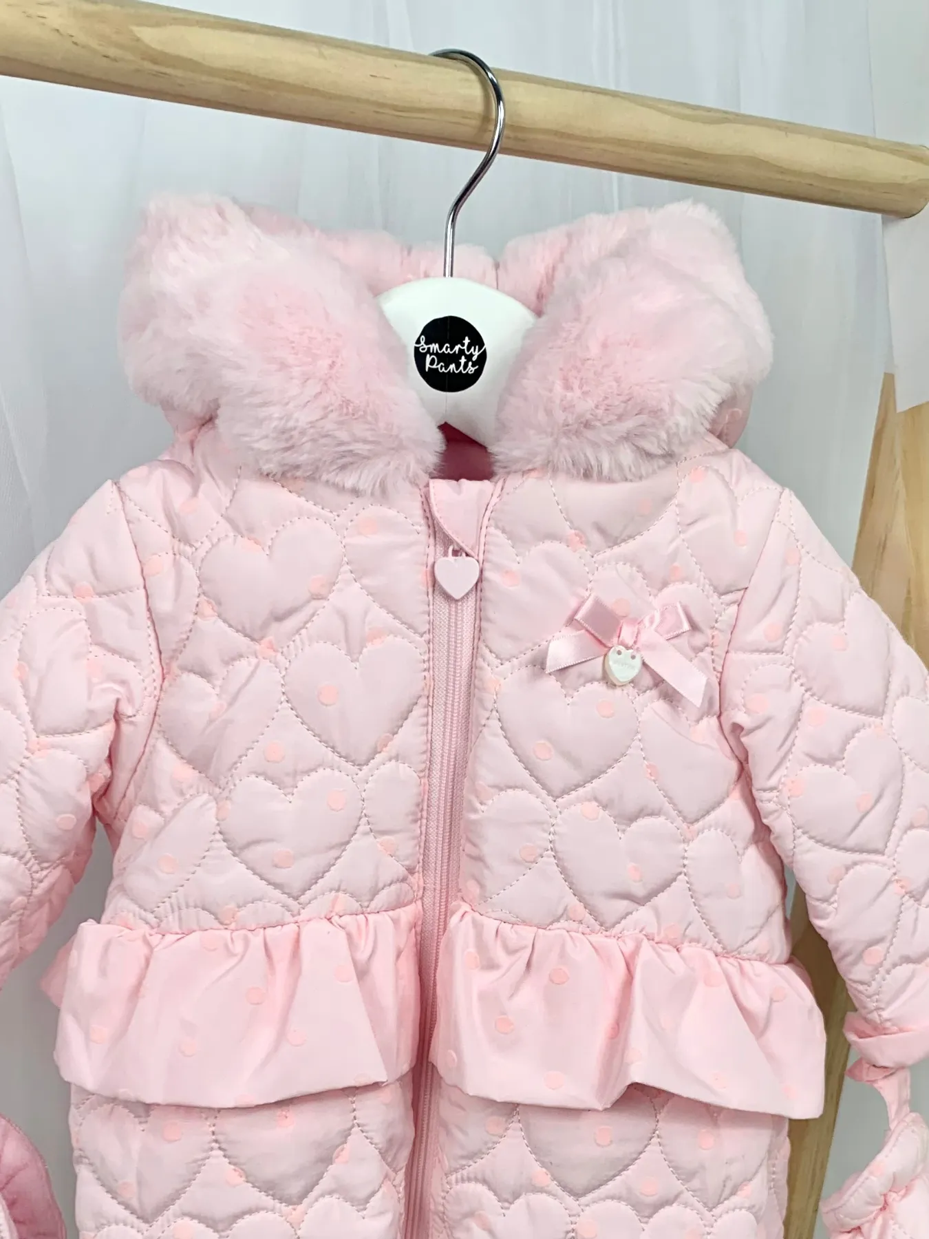 Mintini Baby Quilted Polka Dot Snowsuit