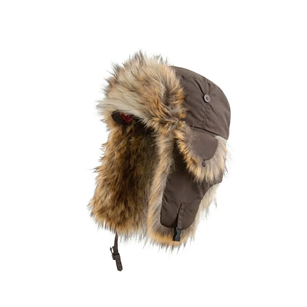 MJM Hats - TH1108 W - Trapper - Brown/Natural Raccoon