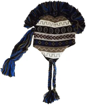 Mohawk Helmet Hats w/Tail - Fleece Lined