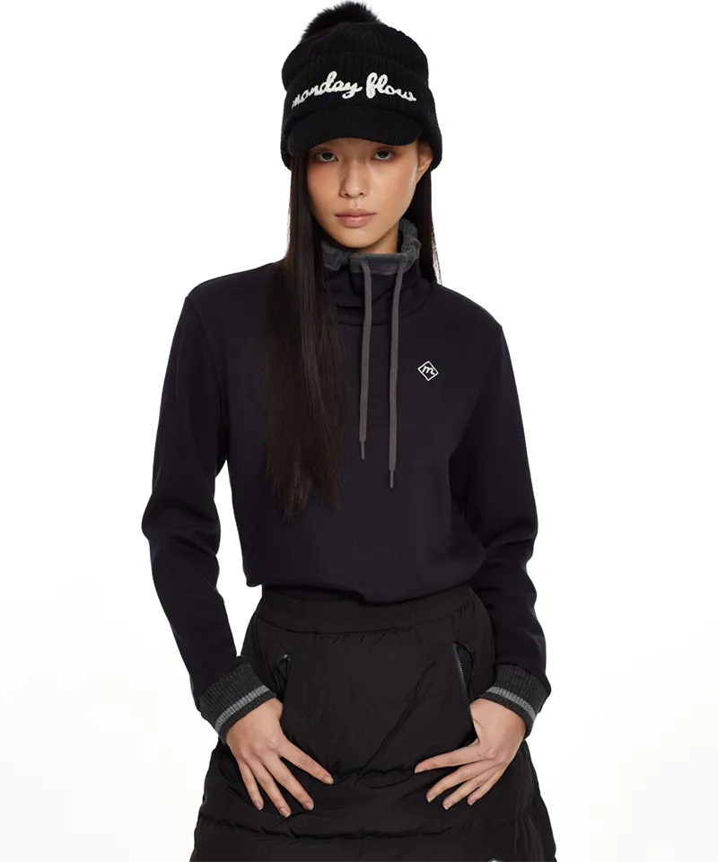 Monday Flow Real Fur Wool Knit Cap - Black