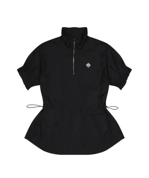Monday Flow Shirring Half Sleeve Top - Black