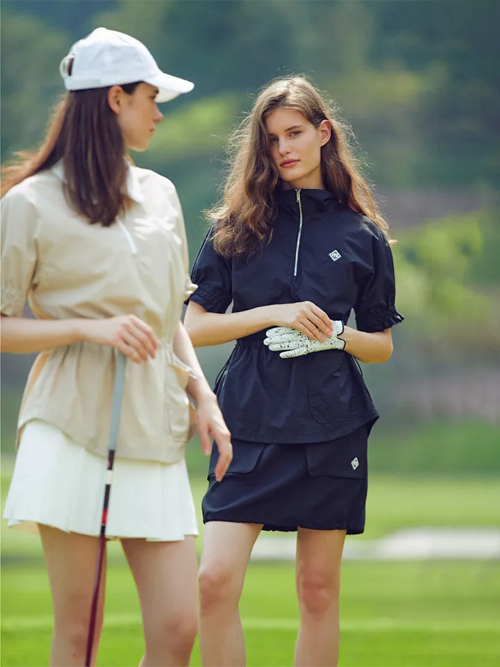 Monday Flow Shirring Half Sleeve Top - Black
