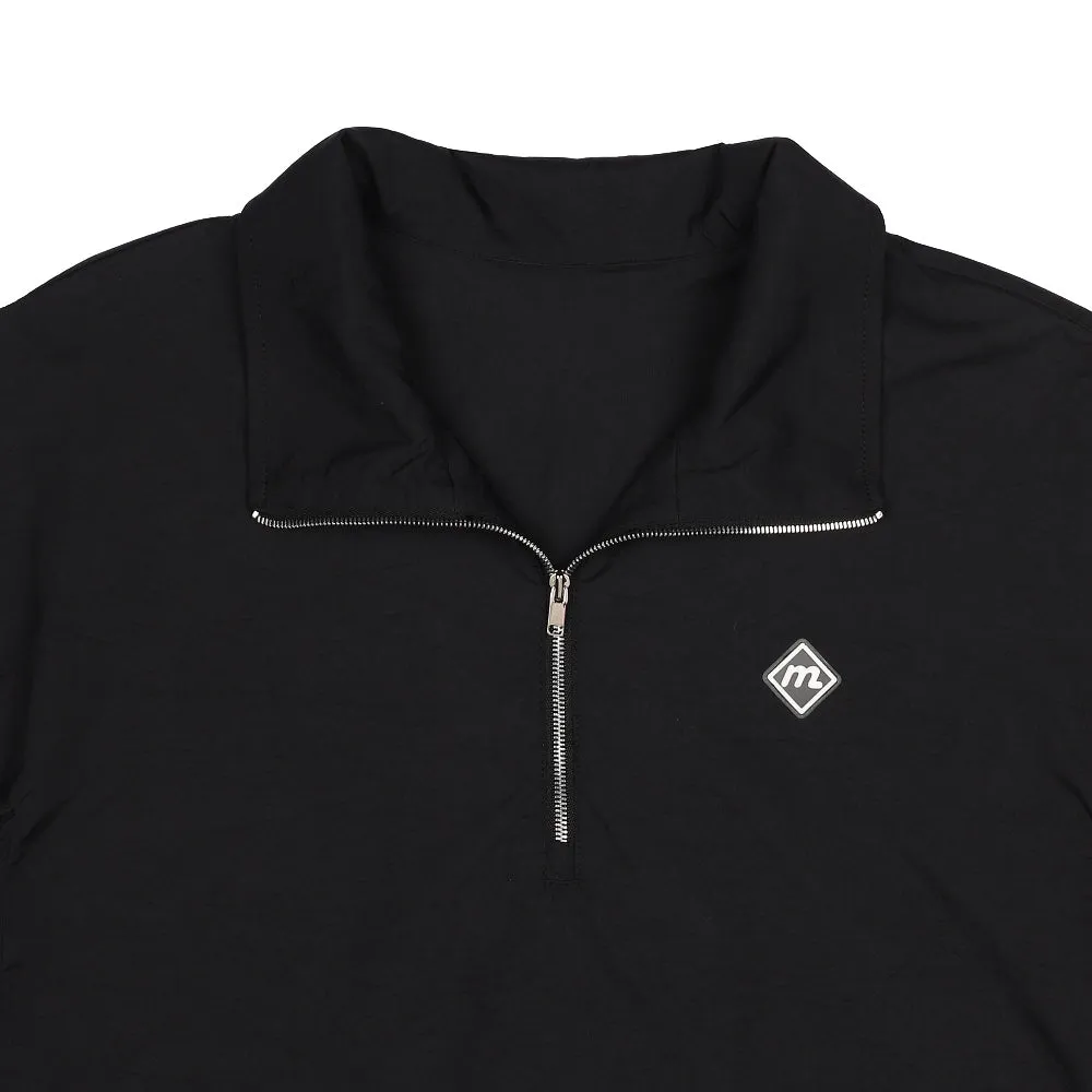 Monday Flow Shirring Half Sleeve Top - Black